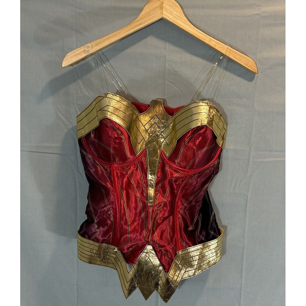 New With Tags Wonder Woman Costume Corset Bustier Sz L/XL DC Comics